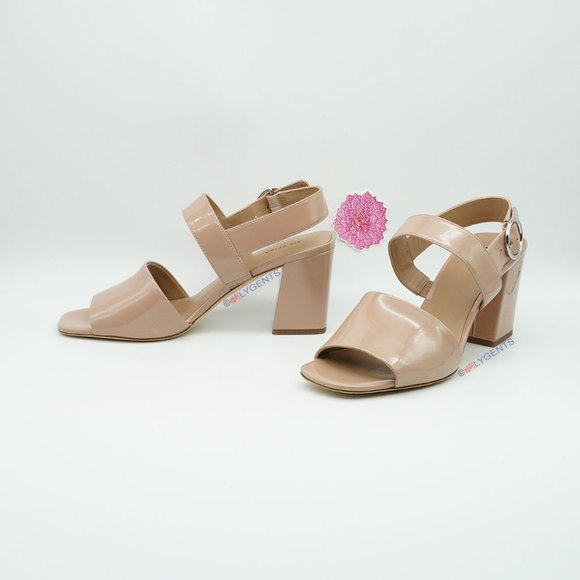 Via Spiga Nude 9.5M Patent Leather Heels NEW - Picture 1 of 8